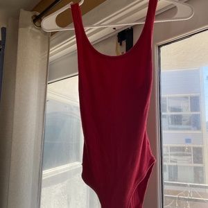 Red bodysuit tank top